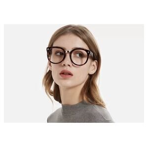 Firmoo M181102 Tortoise Brown Round Eyeglasses Gold Bridge TR Frame 53-22-151